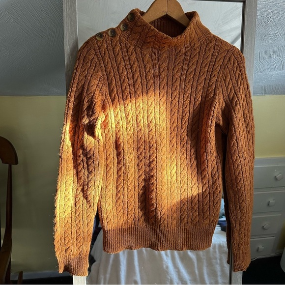 Marc By Marc Jacobs Sweaters - MARC JACOBS BABY ALPACA RUST BROWN CINNAMON CABLE KNIT SWEATER SIZE S